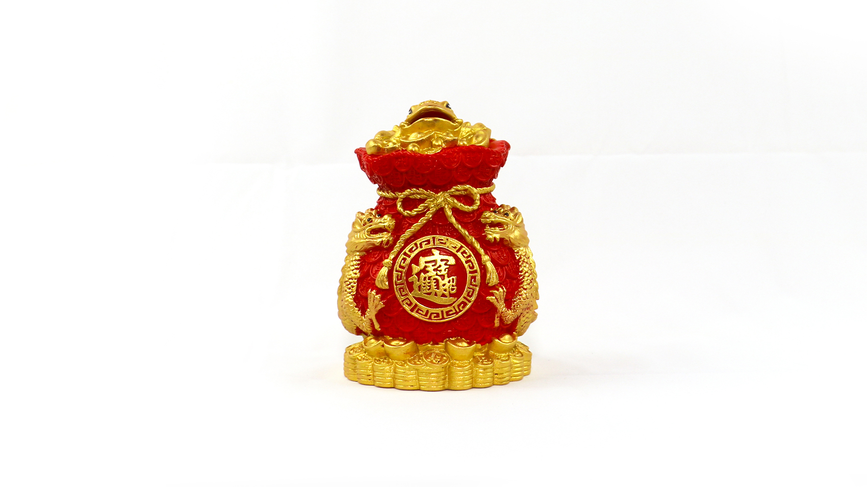 招财聚财系列-招财进宝-红色福袋-金蟾